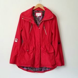 EUC BCBGeneration Red Rain Coat with Hood
